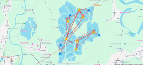 Przemieszczenia kormorana małego Amperełka (Wrzesień 2025 r.)